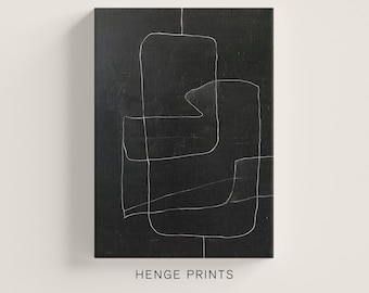 Black Abstract Painting Wall Art | Textural Art Printable, Digital Downloadable Print | Industrial Wall Art | Monochrome Art Print | H029