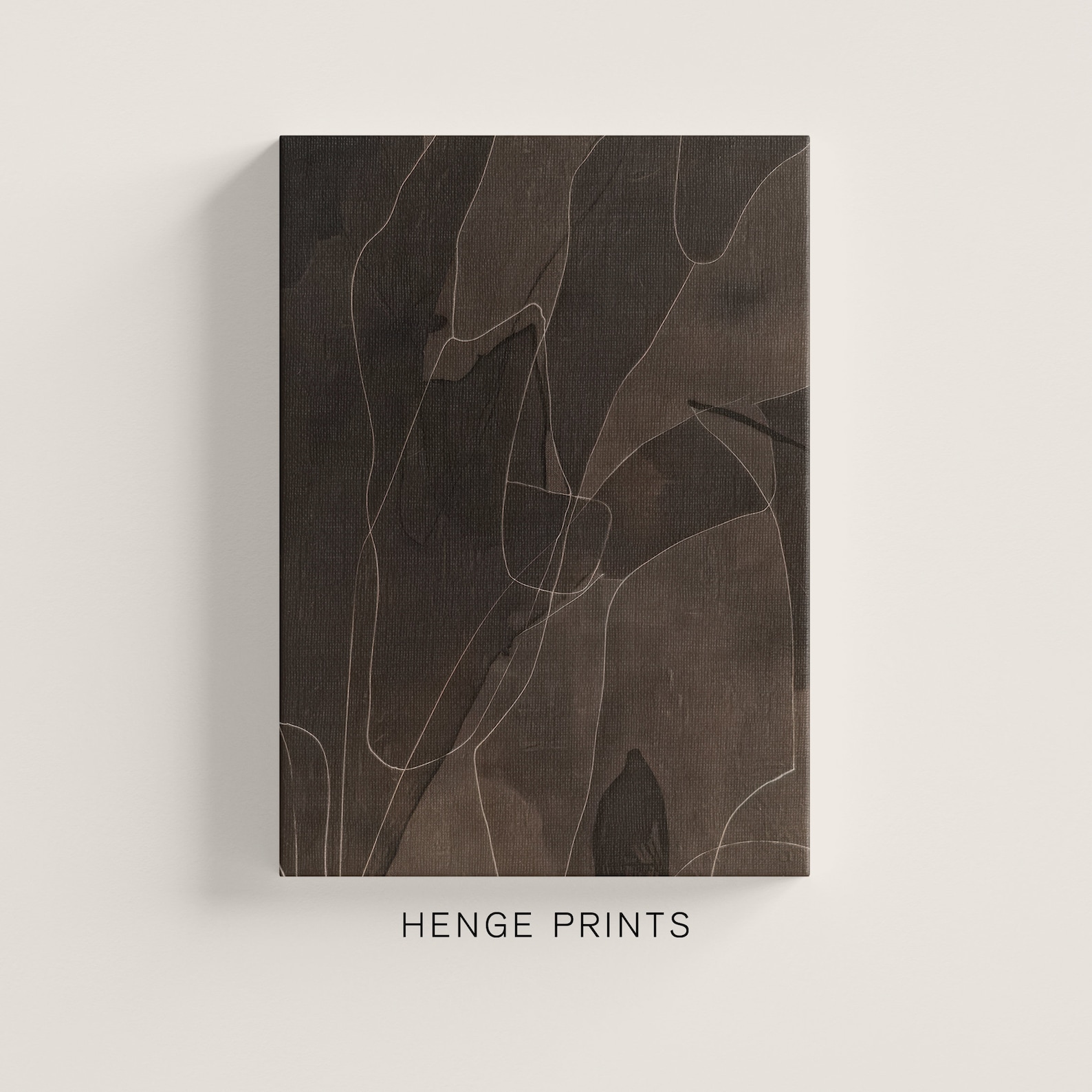 Earthy Abstract Painting, Dark Brown Wall Art, Industrial Wall Decor ...