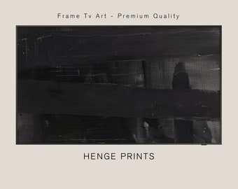 Black Abstract FRAME TV ART, Black tone Minimalist Samsung Tv art, Mid-Century modern art, Dark Minimalist Print Instant Download TV002