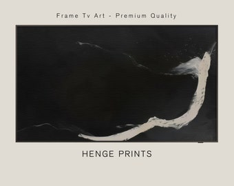 Black Abstract Samsung Frame TV Art | Modern Abstract Painting | Instant download Modern house decor | Digital Dark Minimalist Frame TV Art