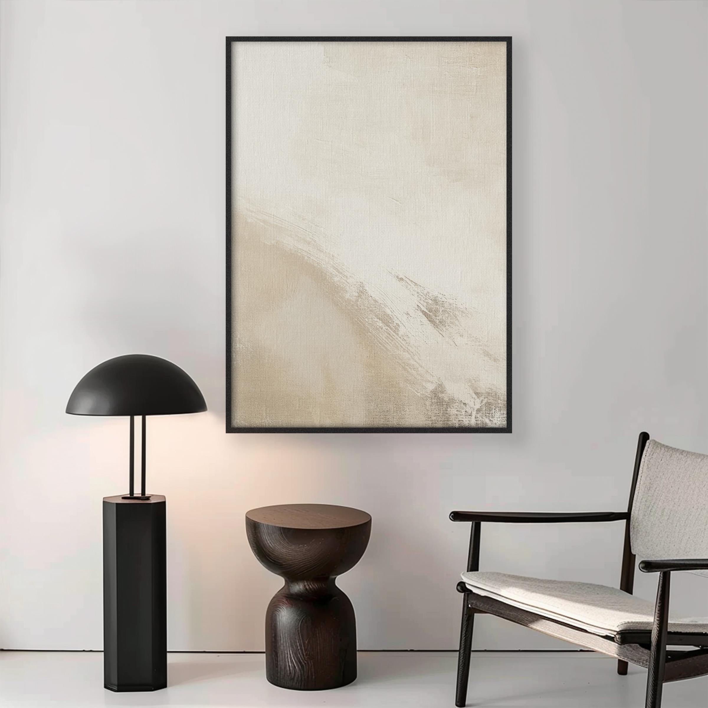 Beige Abstract Painting - Japandi Wabi Sabi Wall Art | Neutral Tones ...