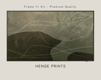 Samsung Frame Tv Art, Green Vintage Abstract Frame Tv Boho Vintage Frame TV Wabi Sabi Frame Tv decor Green Tones Digital download TV044