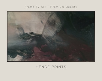Moody Painting for Samsung Frame Tv, Frame Tv Abstract Painting | Burgundy & Earthy Tones | Digital download | Apple Tv Gallery LG Art TV048