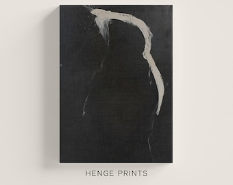 Black Abstract Digital Download | Minimalist Black and Beige Poster | Minimalist Wall Art | Industrial Printable Art Dark Tone Abstract H017