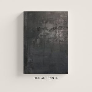 Black Abstract Digital Download | Minimalist Black Industrial Poster | Minimalist Wall Art | Industrial Printable Dark Tone Abstract Art