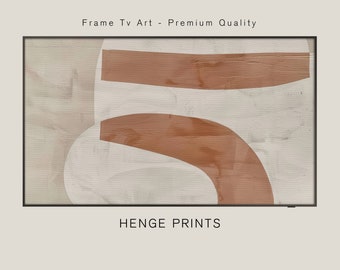 Frame TV Neutral Abstract art, Earth tone Minimalist Painting, Mid-Century modern art, Neutral Minimalist Artwork Instant Download TV001