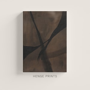 Brown Moody Abstract Painting  - Brown Wall Art | Modern Earthy Art | Neutral Decor | PRINTABLE Digital Print | Vintage Modern Painting H037