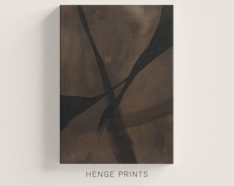 Brown Moody Abstract Painting  - Brown Wall Art | Modern Earthy Art | Neutral Decor | PRINTABLE Digital Print | Vintage Modern Painting H037