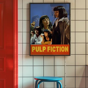 PULP FICTION Movie Poster - Printable Art Print - Mid Century Wall Art ...