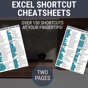 150+ Excel Keyboard Shortcuts Cheat Sheet Guide Analyst Tutorial Excel Training for Beginner Printable Excel Tips PDF