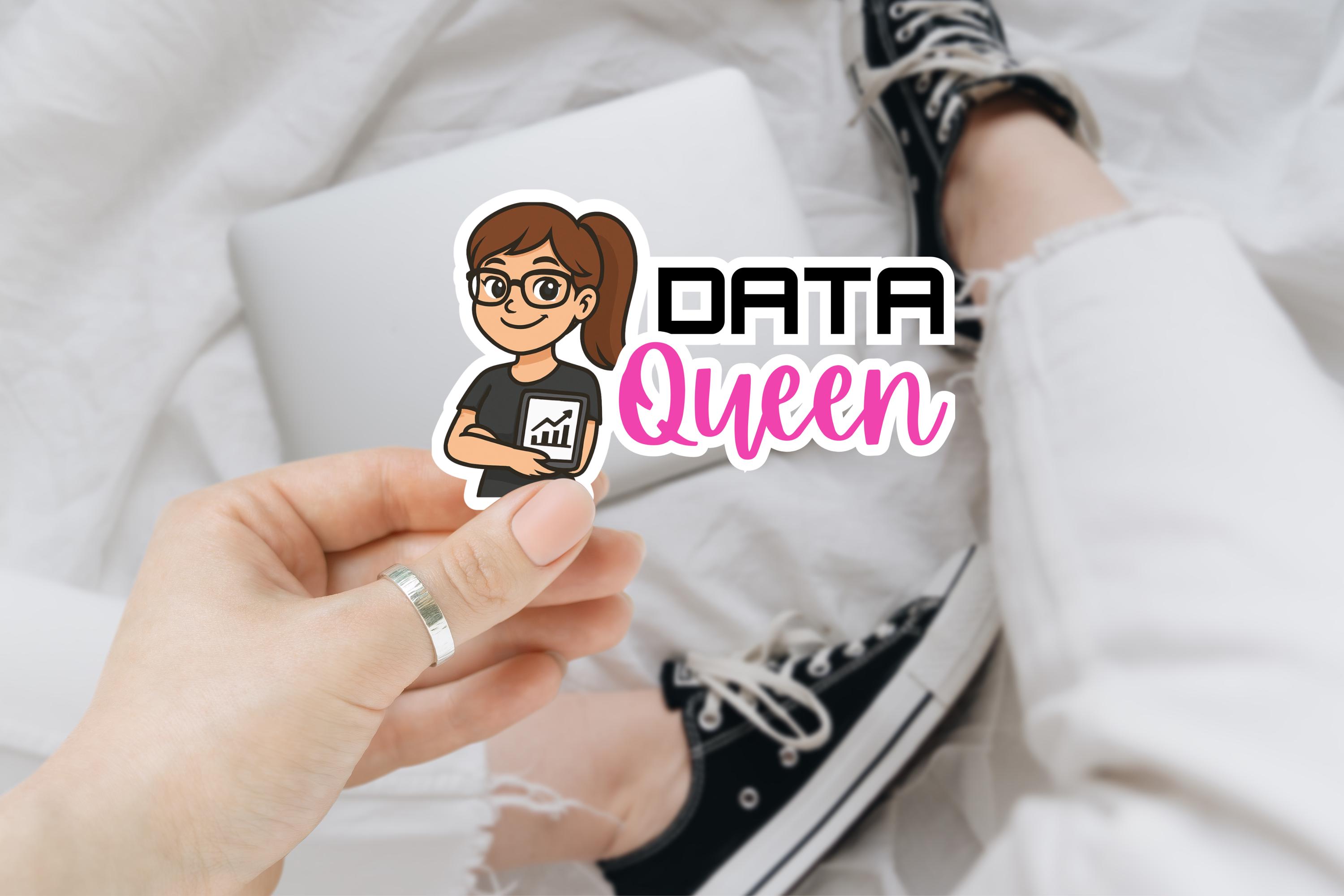 Data Queen Funny Laptop Sticker Water Bottle Gift for Women Teacher ...