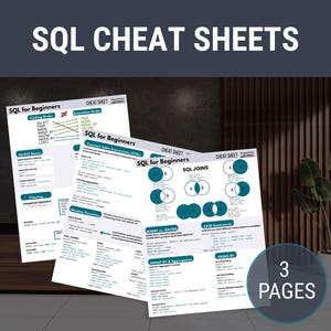 SQL Cheat Sheet Learn SQL Reference Training for Data Analyst Beginners pdf