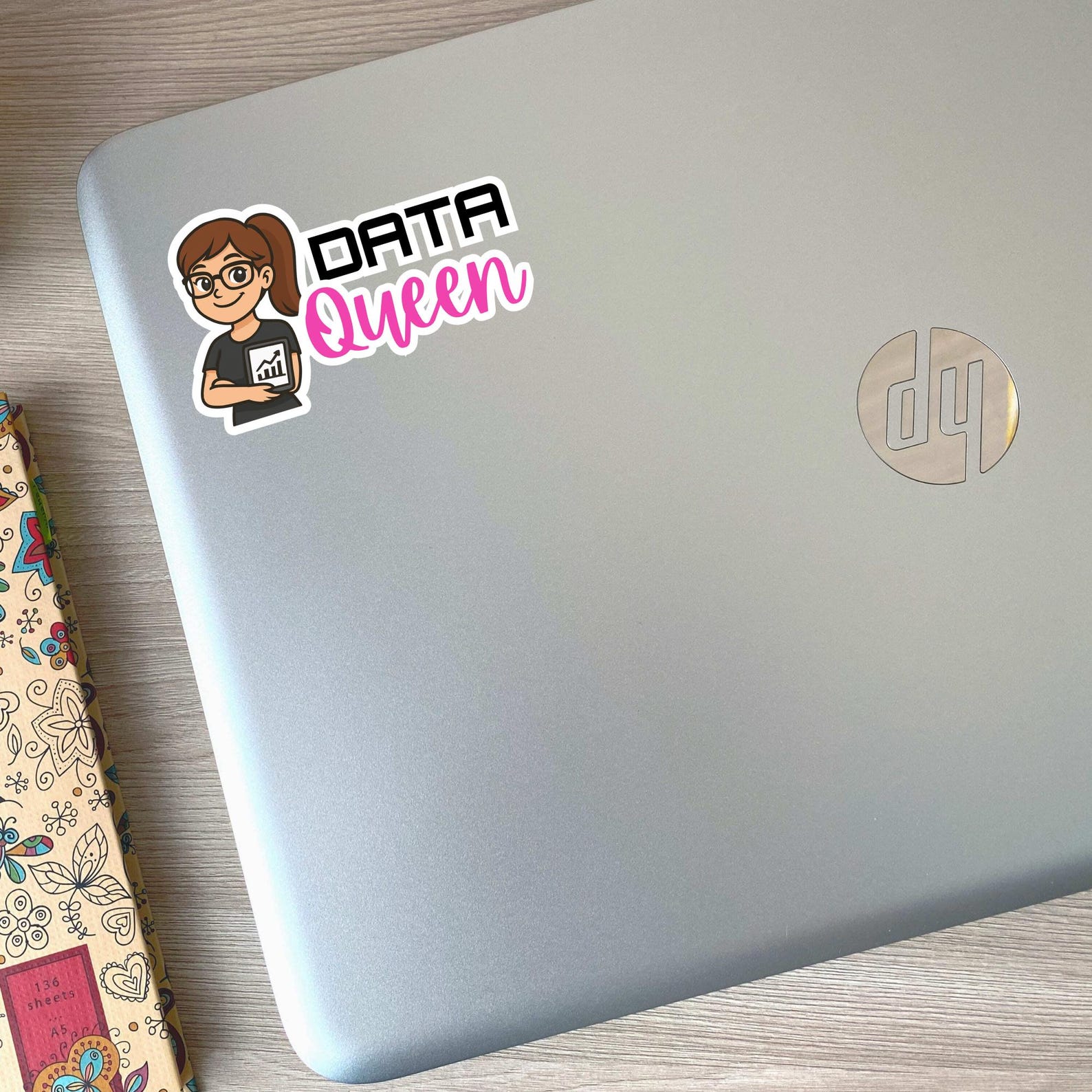 Data Queen Funny Laptop Sticker Water Bottle Gift for Women Teacher ...