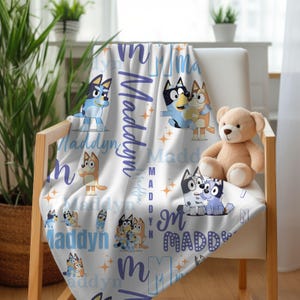 Bluey Plush Blanket Etsy Canada