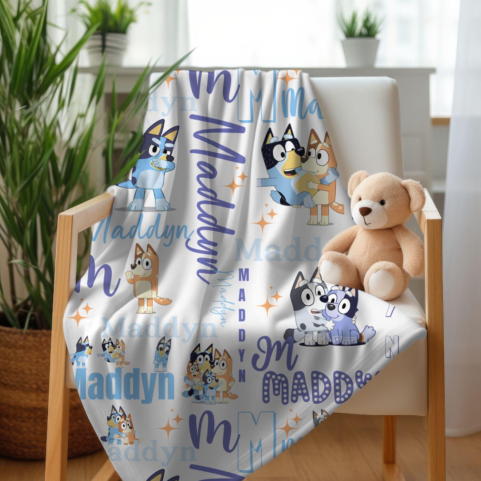 Bluey Throw Blanket Etsy Canada