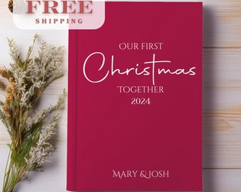El mejor regalo para ella Diario de Navidad Libro de recuerdos personalizado Regalo de recuerdos navideños para pareja Rastreador de recuerdos de la primera Navidad Personalizado
