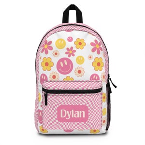 Sac à dos personnalisé pour enfants Daisy rétro pour filles et garçons