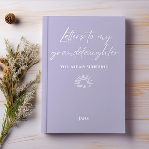 Cartas a mi nieta Diario personalizado Libro de recuerdos con nombre Regalo personalizado para abuela Regalos para el día de la madre para niñera, nueva abuela