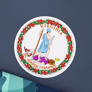 Virginia Flag Protest Tee: Sic Semper Tyrannis, Warrior Goddess