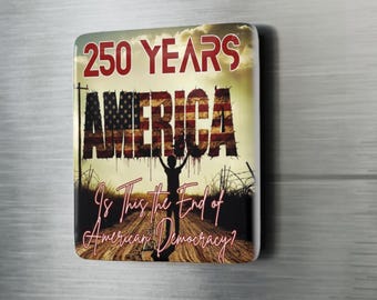 250 Jahre American Democracy Porzellan-Magnet mit pastelligem politischen Design