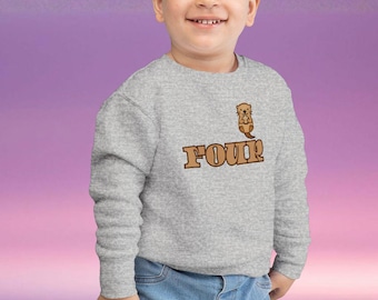 ラッコ「FOUR」バースデープルオーバー、幼児用スウェットシャツ