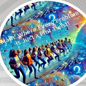Math Plot Twist Sticker | Round Indoor Outdoor Sticker