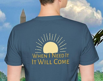 必要なときに、哲学Tシャツ、身につけられる知恵、仏教風Tシャツ