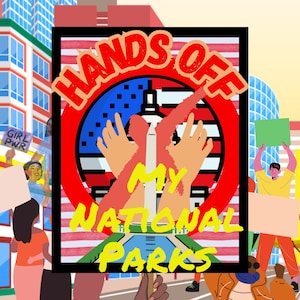 Hands Off Protest Poster