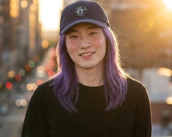 Embroidered Corduroy Cat Cap, Whimsical Extinction Event Quote Hat