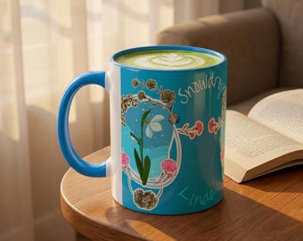 Snowdrops and Carnations Design, Floral Birth Flower Mug, January (11oz/15oz)
