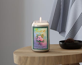 Birth Flower Candle Collection: Soy Wax Aromatherapy, Spring Summer Scents