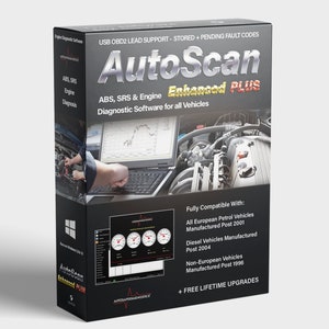 Autoscan Enhanced PLUS OBD2 EOBD Engine Car Diagnostic Software for all Vehicles Elm327