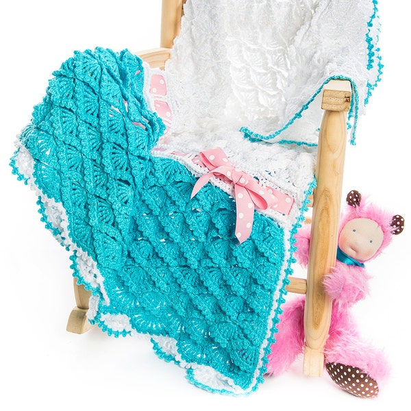 CROCHET PATTERN Candy Clouds Baby Blanket/Any Size Throw Ebook Crochet Pattern in Pdf Instant Download