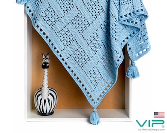 VIP | ENGLISH US Dream Catcher Baby Boys Girls Toddler Blanket Ebook Crochet Pattern in Pdf Instant Download