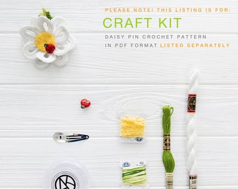 Imagical Garden. CRAFT KIT for DAISY Crochet Pin Supplies Notions
