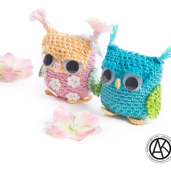 CROCHET PATTERN Sova Amigurumi Keychain, Bag Accessory for Kids and Adult PDF eBook Instant download