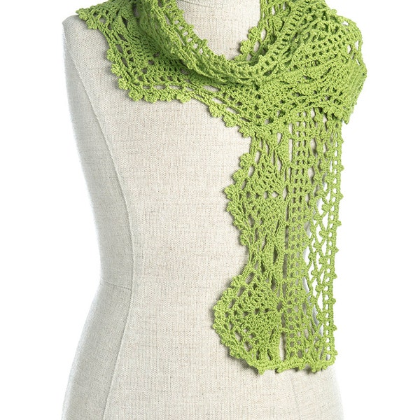 CROCHET PATTERN Primavera Scarf for Kids and Adult 3 Sizes PDF eBook Instant download