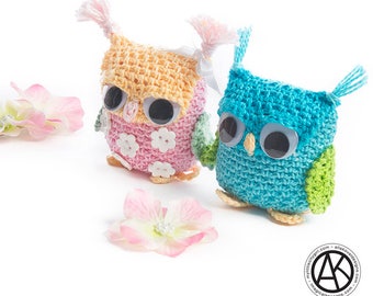 CROCHET PATTERN Sova Amigurumi Keychain, Bag Accessory for Kids and Adult PDF eBook Instant download