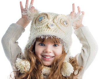 CROCHET PATTERN Owleta Hat Crochet Pattern  Sizes Child (Youth, Adult)