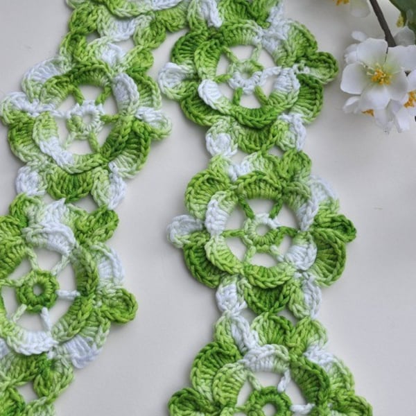 CROCHET PATTERN Spring Fling Scarf Crochet Pattern in PDF Instant Download