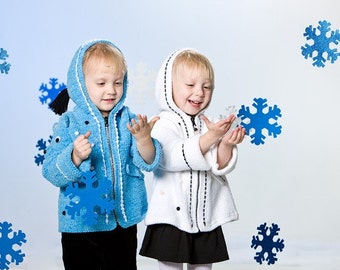 2 PATTERNS: Crochet and Knit Versions Polar Bear Coat Pattern for Sizes 12M-6T in PDF
