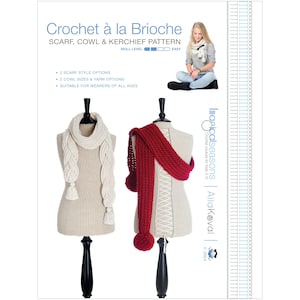 CROCHET PATTERN Crochet à la Brioche Scarf, Cowl & Kerchief for Kids and Adult PDF eBook Instant download