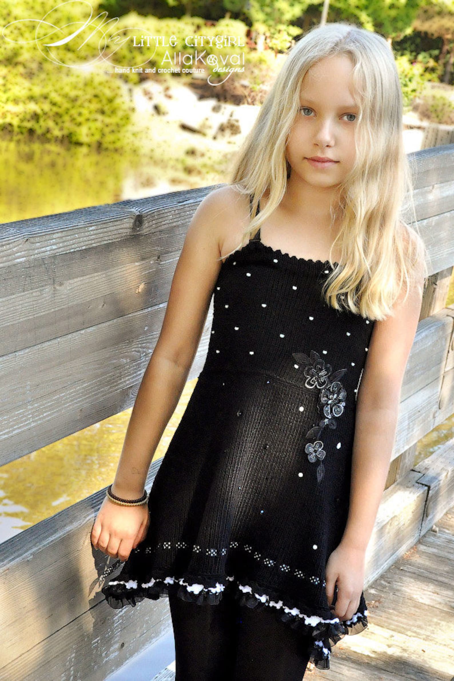 PATTERN Faerie Dreams Hand Knitted Dress Pattern With Crochet Details