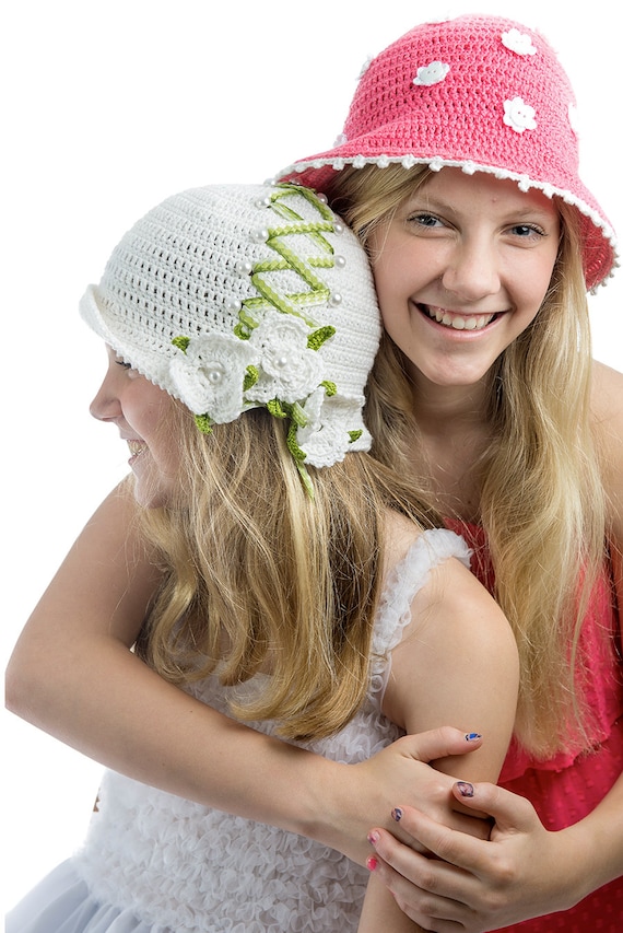 Crochet Pattern Bouquet De Fleurs Crochet Pattern Two Hats With Easy Detachable Flowers Sizes Child Youth Adult