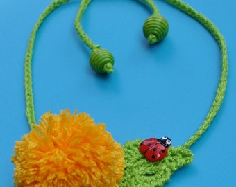 CROCHET PATTERN Imagical Garden. DANDELION Pin/Headband Crochet Pattern in Pdf