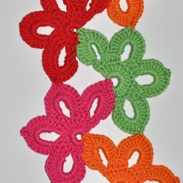 CROCHET PATTERN Floral Fiesta Scarf Crochet Pattern in PDF Instant Download