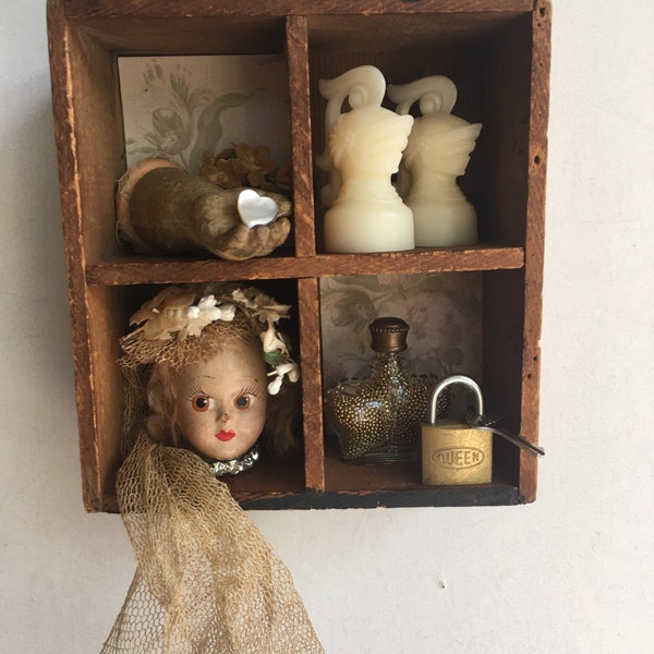 Vintage Key Art Shadowbox Etsy