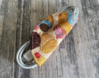 Cord Keeper Cord Taco Cord saver Cord Holder Travel cord case cord organizer iced cupcakes