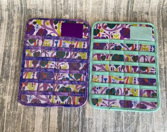 Floral Cross Stitch Floss Bobbin Organizer - Needle Nanny