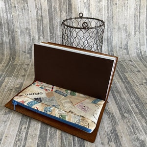 Zippered Insert for Midori Travelers Notebook, Choose Your Size, Bon Voyage
